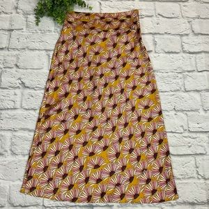 Free People Retro Satin Long Skirt Sz 10
